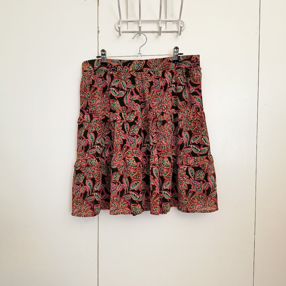 J. Crew Multicolored Floral Short Skirt Sz M